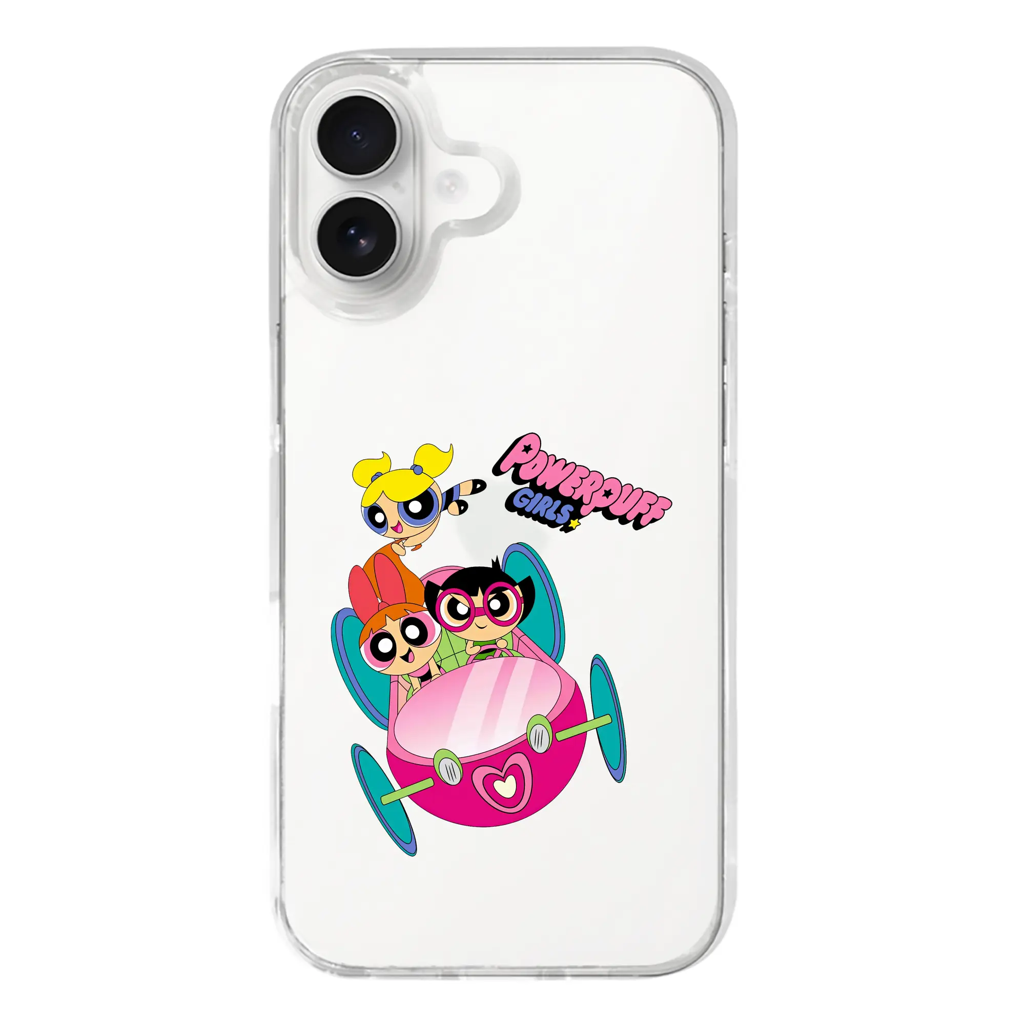 パワパフガールズ グッズ バブルス - iPhone 17シリーズ 透明スマホケース – 薄型・耐衝撃・精密フィット保護カバー